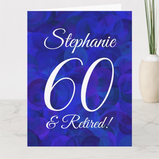 Carte Grand Royal Blue 60 et retraite heureuse (Devant)