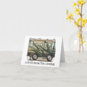 Carte Grand rv car Motorhome du profondément satisfait (Fleur jaune)