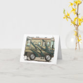 Carte Grand rv car Motorhome du profondément satisfait (Fleur jaune)