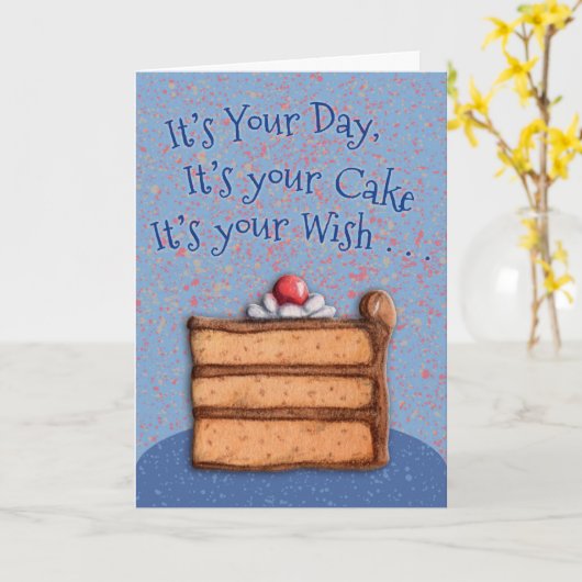 Carte Grand souhait (Fleur jaune)