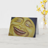 Carte Grand visage de lune (Fleur jaune)