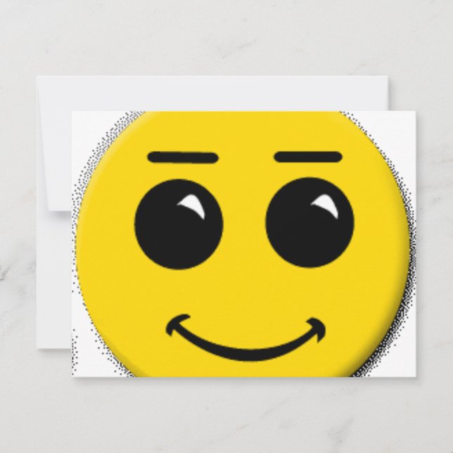 Carte grand visage souriant (Devant)