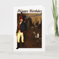 Grandad Birthday Card - 1822 Hussar Officier Et Fo