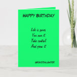 Carte Grandaughter motiational birthday greeting cards<br><div class="desc">motivational birthday cards with dedication to granddaughter</div>