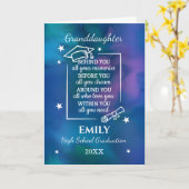 Carte Granddaug High School Graduation Name Year  (Fleur jaune)