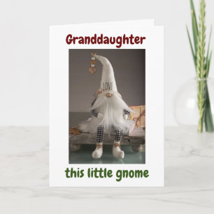 CARTE **GRANDDAUGHER** JOYEZ NOËL DE GNOME