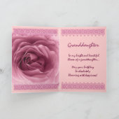 Carte GRANDDAUGHTER Anniversaire - Rose rose rose rose e (Intérieur)