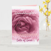 Carte GRANDDAUGHTER Anniversaire - Rose rose rose rose e (Fleur jaune)