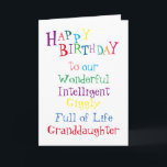 Carte granddaughter birthday card.girls.daughters.female<br><div class="desc">de mon coeur</div>