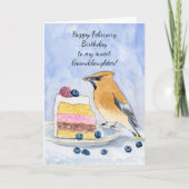 Carte Granddaughter Happy February Birthday Bird (Devant)