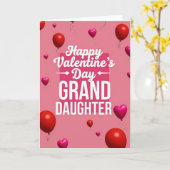Carte Granddaughter Valentines Balloon Card (Fleur jaune)