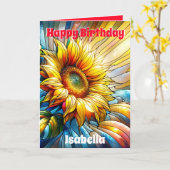 Carte Grande collection de tournesol moderne unique élég (Fleur jaune)