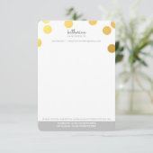 Carte GRANDE CONFETTI SPOT moderne gras feuille or gris (Debout devant)