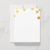 Carte GRANDE CONFETTI SPOT moderne gras feuille or gris (Dos)
