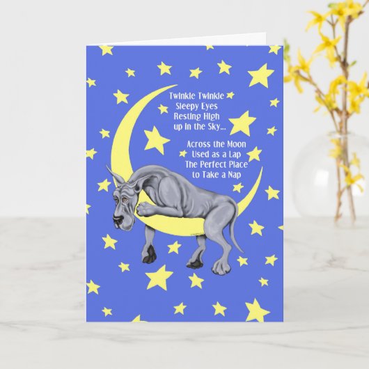 Carte Grande Dane Blue Twinkle (Fleur jaune)