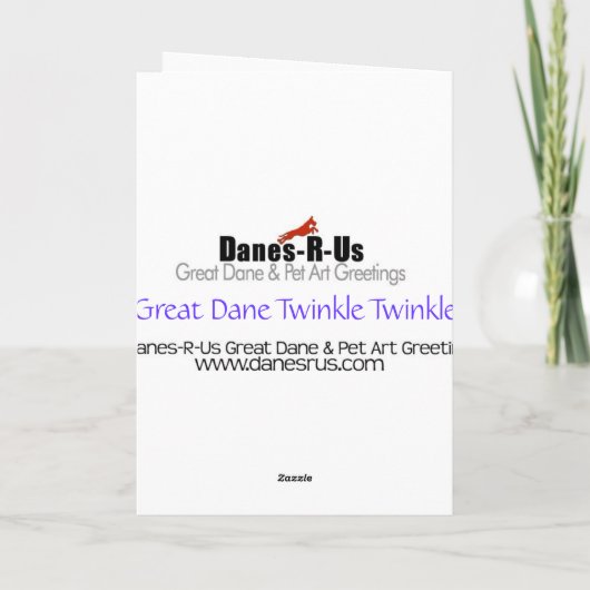 Carte Grande Dane Brindle Twinkle (Dos)