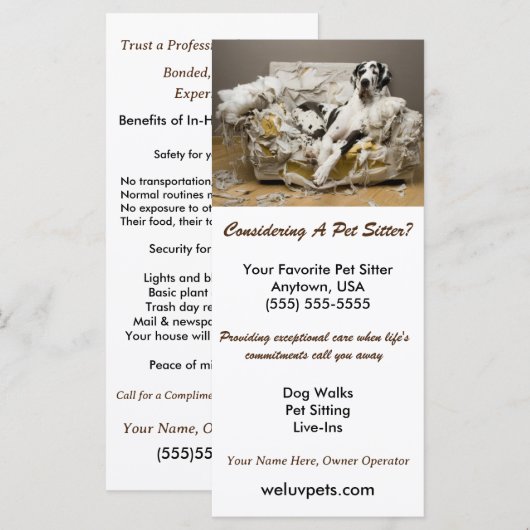 Carte Grande Danse Relaxée sur le canapé-lit mâché avec  (Devant / Derrière)