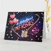 Carte grande de la Saint-Valentin de Las Vegas.  (Fleur jaune)