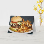 Carte grande double demi-livre burger frites et cola (Fleur jaune)