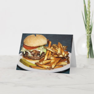 Carte grande double demi-livre burger frites et cola