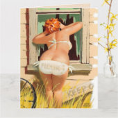 CARTE GRANDE FEMME BOTTOMÉE ARTISANALE S'ENTRANT POUR DI (Fleur jaune)