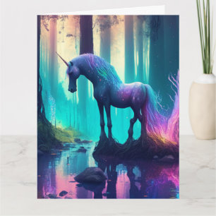Carte Grande fille personnalisée Unicorne Joyeux anniver