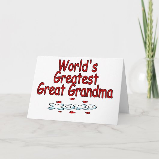 Carte Grande grand-mère du monde (Devant)