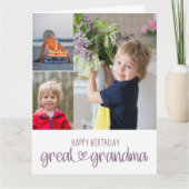 Carte Grande grand-mère mignonne typographie 3 Photo Ann (Devant)