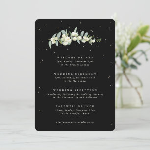 Carte Grande Itinéraire Mariage Black Snowberry+Eucalypt