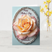 Carte Grande Mémé Rose Pêche (Fleur jaune)