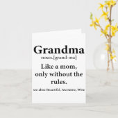 Carte Grande-mère Définition Comme Maman Sans Règles Drô (Fleur jaune)