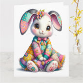 Carte GRANDE MIGNONNE - Regarde derrière ! (Fleur jaune)