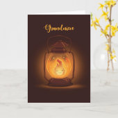 Carte Grande-nièce Pensez à vous au Camp avec Lantern (Fleur jaune)