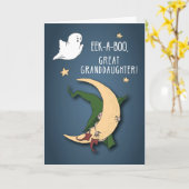 Carte Grande petite-fille d'abord Halloween bébé (Fleur jaune)