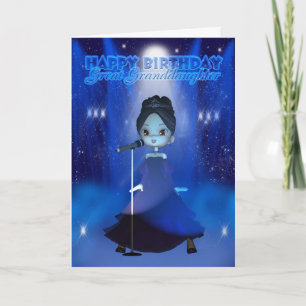 Carte Grande Petite-fille Joyeux Anniversaire chantant D