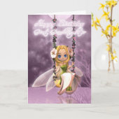 Carte Grande Petite-fille Joyeux Anniversaire mignonne f (Fleur jaune)