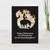 Carte Grande Petite-fille mignonne sorcière Halloween Un (Devant)