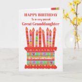 Carte Grande petite fille sur mesure âge Anniversaire Ca (Fleur jaune)