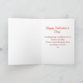 Carte Grande Petite-fille Valentines Teddy Bear Heart (Intérieur)