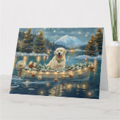 Carte Grande Pyrénées Noël Festive Voyage (Devant)