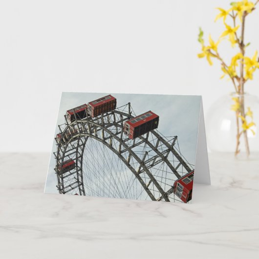 Carte Grande roue de Vienne, Vienne, Autriche (Fleur jaune)