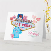 Carte grande Saint-Valentin Las Vegas (Fleur jaune)