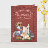 Carte Grande soeur (Fleur jaune)