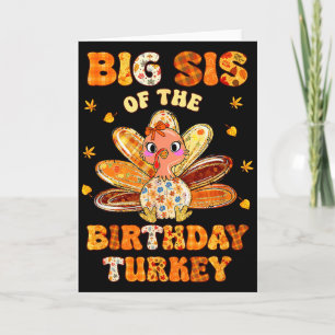 Carte Grande Sœur De L'arc De Dinde D'anniversaire Famil
