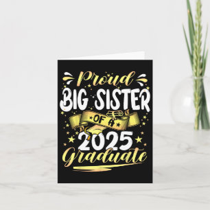 Carte Grande sœur fière Cl de la promotion 2025 diplômée
