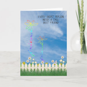 Carte grandes et petites pâquerettes de meilleure amie