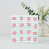 Carte Grandes fraises roses (Debout devant)