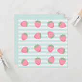 Carte Grandes fraises roses (Devant/Arrière en situation)
