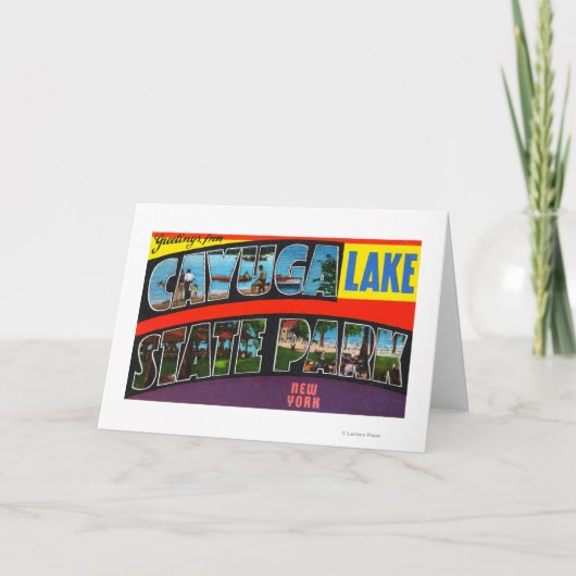 Carte Grandes scènes de lettre, salutations de 4 (Devant)