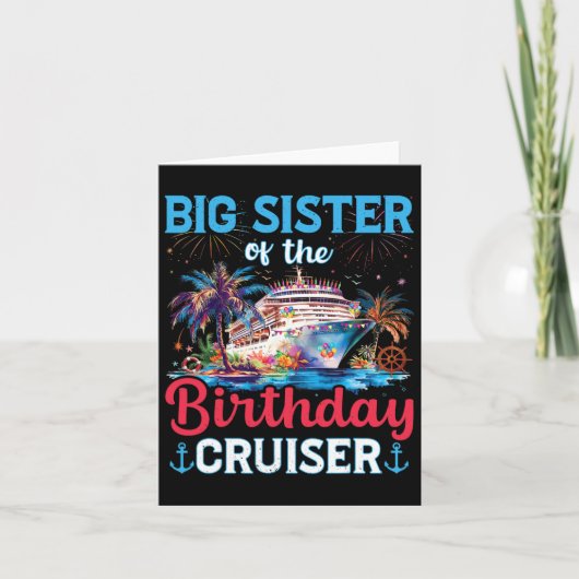 Carte Grandes Soeurs De L'Anniversaire Cruiser Funny Cru (Devant)